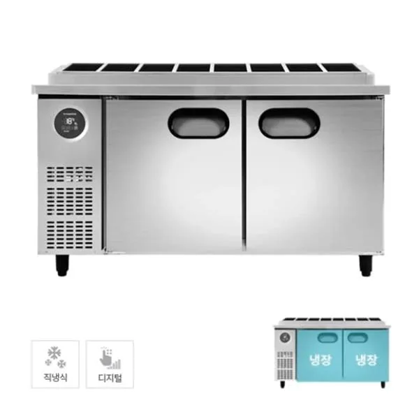 직냉식 1/3밧드 김밥토핑 냉장고 381L (올스텐)