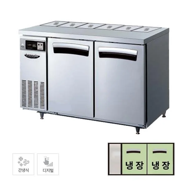 CI_[라셀르] 간냉식 뒷줄 반찬 테이블 냉장고 300L (올스텐)