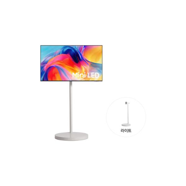 무빙스타일 Mini LED 43인치+스탠다드 스탠드 화이트