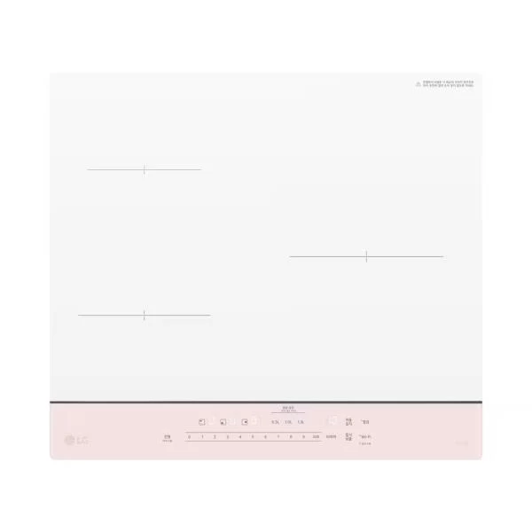 디오스 오브제컬렉션 빌트인 세라믹 인덕션 3구 화이트/미스트 핑크 (프레임리스)